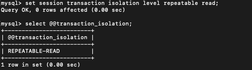 Repeatable Read の設定
